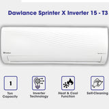 Dawlance Sprinter X Inverter 15 Split Air Conditioner – T3 Compressor - 1 TON