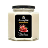 Strawberry Scented Candle in Hexagonal Jar