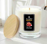 Strawberry Scented Candle in Glass Jar