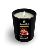 Strawberry Scented Candle in Black Glass – Bold & Sweet