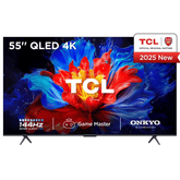 TCL 55-P8K 55" 4K QLED HDR Smart TV, 4K Ultra HD, Google TV with 144Hz Motion Clarity Pro and Onkyo 2.1 sound