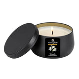 Vanilla Scented Candle in Black Tin – Warm & Cozy