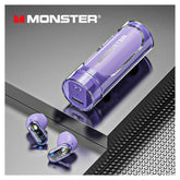 Monster XKT13 Wireless Bluetooth 5.3 Headphones TWS Mini Earbuds Lipstick Design Headset Noise Reduction Earphones With rope New - VIOLET