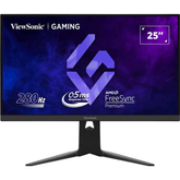 VIEWSONIC OMNI GAMIING LED 24.5" XG2536 (0.5ms MPRT, 280Hz, IPS Panel, FHD (1920 x 1080), Free Sync, HDR 10, sRGB, VRR, Eco mode, Eye Protech, (Adjustments: Height, Pivot, Swivel & Tilt) (Display port, 2 x HDMI & USB -C) & Vesa Mount).