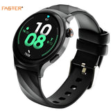 Faster NERV Watch 3 Pro - 2 Straps: Black Silicon + Blue Nylon