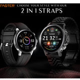 Faster NERV Watch 3 Pro SE - 2 Straps: Black Chain + Black Silicon