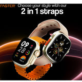 Faster NERV Watch Ultra - 2 Straps: Orange + Pink Silicon
