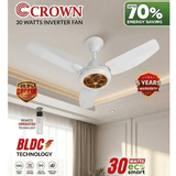 Crown 56" Fan 30W Inverter ECO Smart Series Upto 70% Energy Saving