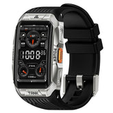 KOSPET Tank X2 Ultra GPS Smart Watch, 3D Curved Glass, Stainless Steel Unibody, 6 Satellite Positioning, Compass, 50M Waterproof, Answer/Make Call, 1.64" AMOLED Screen - Silver