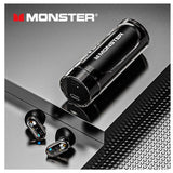 Monster XKT13 Wireless Bluetooth 5.3 Headphones TWS Mini Earbuds Lipstick Design Headset Noise Reduction Earphones With rope New - Black