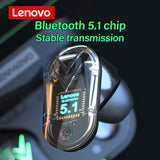 Lenovo XT82 TWS Bluetooth Earphones Stereo Wireless Headphones Gaming Headset With LED Digital Display