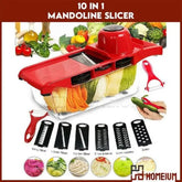 10 In 1 Mandoline Slicer Vegetable Grater, Cutter with Stainless Steel Blades