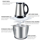 AGCO and LOVA Imported Stainless Steel Electric Kitchen Meat Grinder, Chopper + Food Processor Machine With Handle -AL-1969