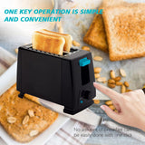 2 Slice Toaster, Extra Wide Slot 650 W, 6 Baking Mode Settings, Retro Stainless Steel Toaster with Removable Crumb Drawer