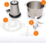 Meat Grinder Electric 3L Multifunctional Food Chopper with Sharp Blades and Stainless Steel Bowl Food Processor for Vegetables, Salsa and More