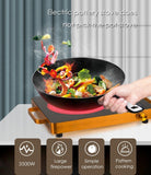 Electric Ceramic Stove Induction Cooker Intelligent Hot Pot Stove With Timer Ceramic Induction Cooktop -Golden-Silver