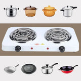 Electric Double Hot Plate Countertop Buffet Stove Heating Plate Indoor-Outdoor Stove 220V