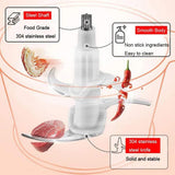 Meat Grinder Electric 3L Multifunctional Food Chopper with Sharp Blades and Stainless Steel Bowl Food Processor for Vegetables, Salsa and More