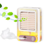 Portable Desktop Air Conditioner USB Mini Air Cooler Fan Water Cooling Fan with 3 Speed Spray Humidifier Purifier for Car Home