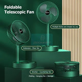 Desktop Foldable Fan Portable Household USB Rechargeable Retractable Fan Electric Adjustable Low Noise Long Standby Fan -Random Color