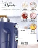 Hand Mixer Electric Whisk With 5 Speed Handheld Mixer for Whipping, Mixing Cookies, Brownies, Cakes and Dough with 4 Accessories