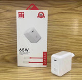 One Plus | 65W | Warp Charger | With USB Type-C Cable | Cable and Charger