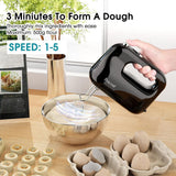 Kitchen Handheld Mixer 5 Speed with Eject Button, with Stainless Steel Whisk Dough Hooks and Beaters for Eas
