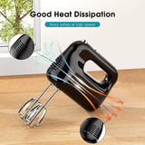 Kitchen Handheld Mixer 5 Speed with Eject Button, with Stainless Steel Whisk Dough Hooks and Beaters for Eas