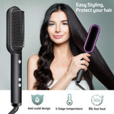 HQT-909 Hair Straightener Ceramic Heated Hair Brush