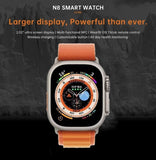 N8 Ultra Smart Watch Series 8 with NFC 2.02 inches Screen 49mm Bluetooth Call IP68 Waterproof Long Standby Watches Heart Rate Monitor