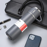 3 Pieces Stainless Steel vacuum flask travel mug set bottle = 500ML approx - 3 Cups=160 ML approx