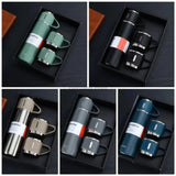 3 Pieces Stainless Steel vacuum flask travel mug set bottle = 500ML approx - 3 Cups=160 ML approx