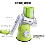 NEW 3 in 1 Vegetable Mandoline Slicer Swift Rotary Drum Grater