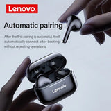 Lenovo LP40 TWS Wireless In-ear Bluetooth Earphone Headset Stereo Touch Control Headphone HD Call Earbuds -White and Black