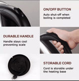 Export Quality Electric Kettle Water Boiler Stainless Steel body Portable Kitchen Appliances automatic Tea coffee warmer instant heating pot 1500W 02 Liters