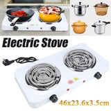 Electric Double Hot Plate Countertop Buffet Stove Heating Plate Indoor-Outdoor Stove 220V
