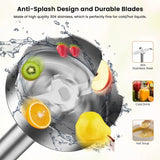 5 in 1 Multifunctional 12 Speed Immersion Blender, Stainless Steel Food Processor Mixing Cup Meat Grinding