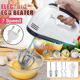 High Quality Imported Hand Blender, 7-Speed Lightweight Hand Mixer With Chrome Beater + Dough Hook