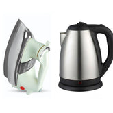 Imported Electric Kettle Premium Quality 2 liters + Imported Deluxe Automatic Iron