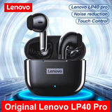 Lenovo LP40 Pro TWS bluetooth 5.1 Earphone Wireless Earbuds HiFi Stereo Bass ENC Noise Reduction Type-C IPX5 Waterproof Sport Headphone