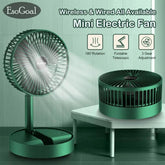 Desktop Foldable Fan Portable Household USB Rechargeable Retractable Fan Electric Adjustable Low Noise Long Standby Fan -Random Color