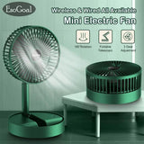 Desktop Foldable Fan Portable Household USB Rechargeable Retractable Fan Electric Adjustable Low Noise Long Standby Fan -Random Color