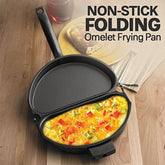 Non-Stick Folding Omelette Pan Hand Frying Pan Stainless Iron Double Side Grill Pan