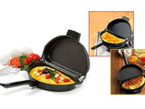 Non-Stick Folding Omelette Pan Hand Frying Pan Stainless Iron Double Side Grill Pan
