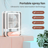 Portable Desktop Air Conditioner USB Mini Air Cooler Fan Water Cooling Fan with 3 Speed Spray Humidifier Purifier for Car Home