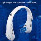 Portable Neck Fan Electric Wireless Fan Rechargeable USB Mini Fan Bladeless Personal Fans Hanging Neck Cooler for Outdoor Sports