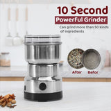 Multifunctional Electric Coffee Grinder Stainless Steel Powerful Machine Nuts Beans Spices Grains Grinder for Kitchen