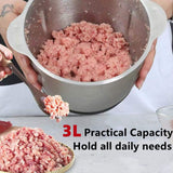 3Speeds Electric Meat Grinder Large Stainless Steel Meat Mincer 3L Food Processor Household Electric Chopper