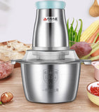 2 Speed Stainless Steel Electric Meat Grinder Mincer Home Small Multi-function Vegetable Food Processor Meat Slicer Machine - 2L