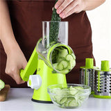 NEW 3 in 1 Vegetable Mandoline Slicer Swift Rotary Drum Grater
